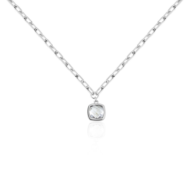 Collier Basch Argent Rhodie Weiss Oxyde De Zirconium - Spannringe Damen | OROVIVO