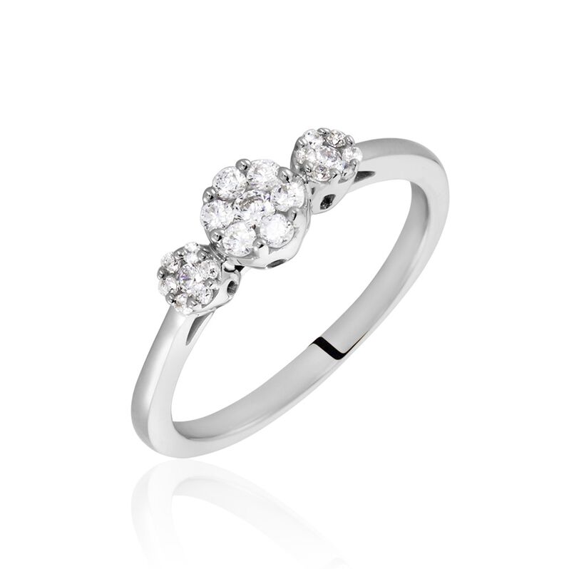 Damen Ring Silber Silber 925 Zirkonia Wei&szlig; - Ringe mit Stein Damen | OROVIVO