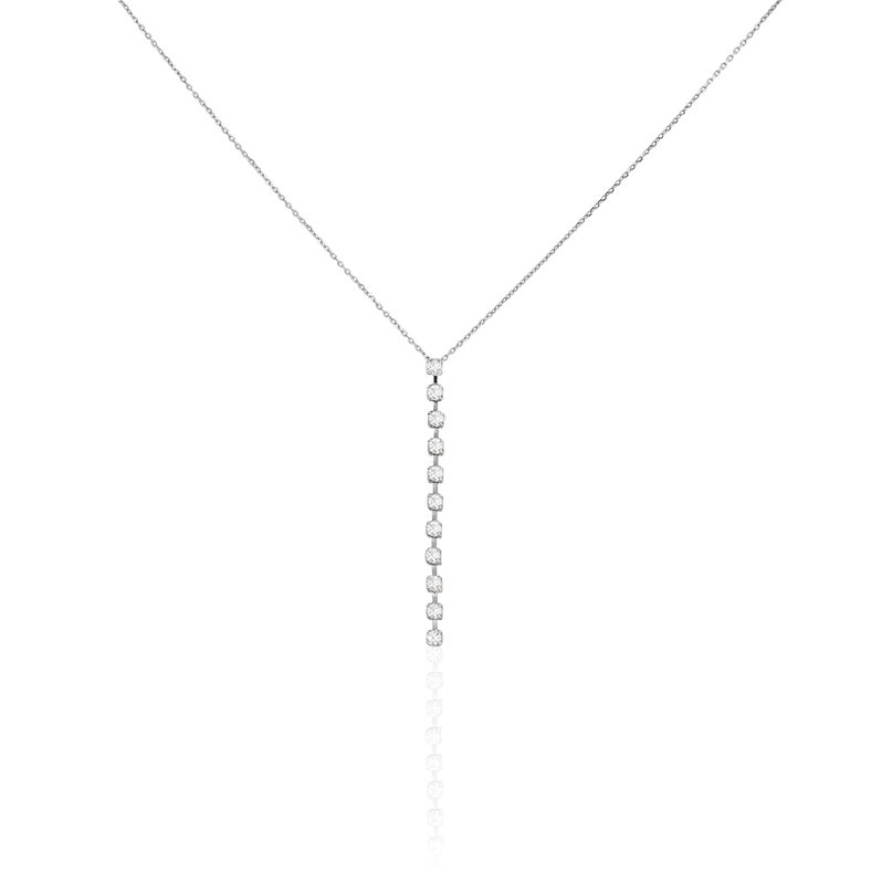 Collier Or Blanc Oxyde De Zirconium - Spannringe Damen | OROVIVO