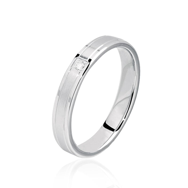 Alliance Mae Or Blanc Diamant - Spannringe Unisex | OROVIVO