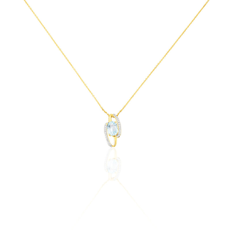 Collier Or Jaune Topaze Et Diamant - Spannringe Damen | OROVIVO