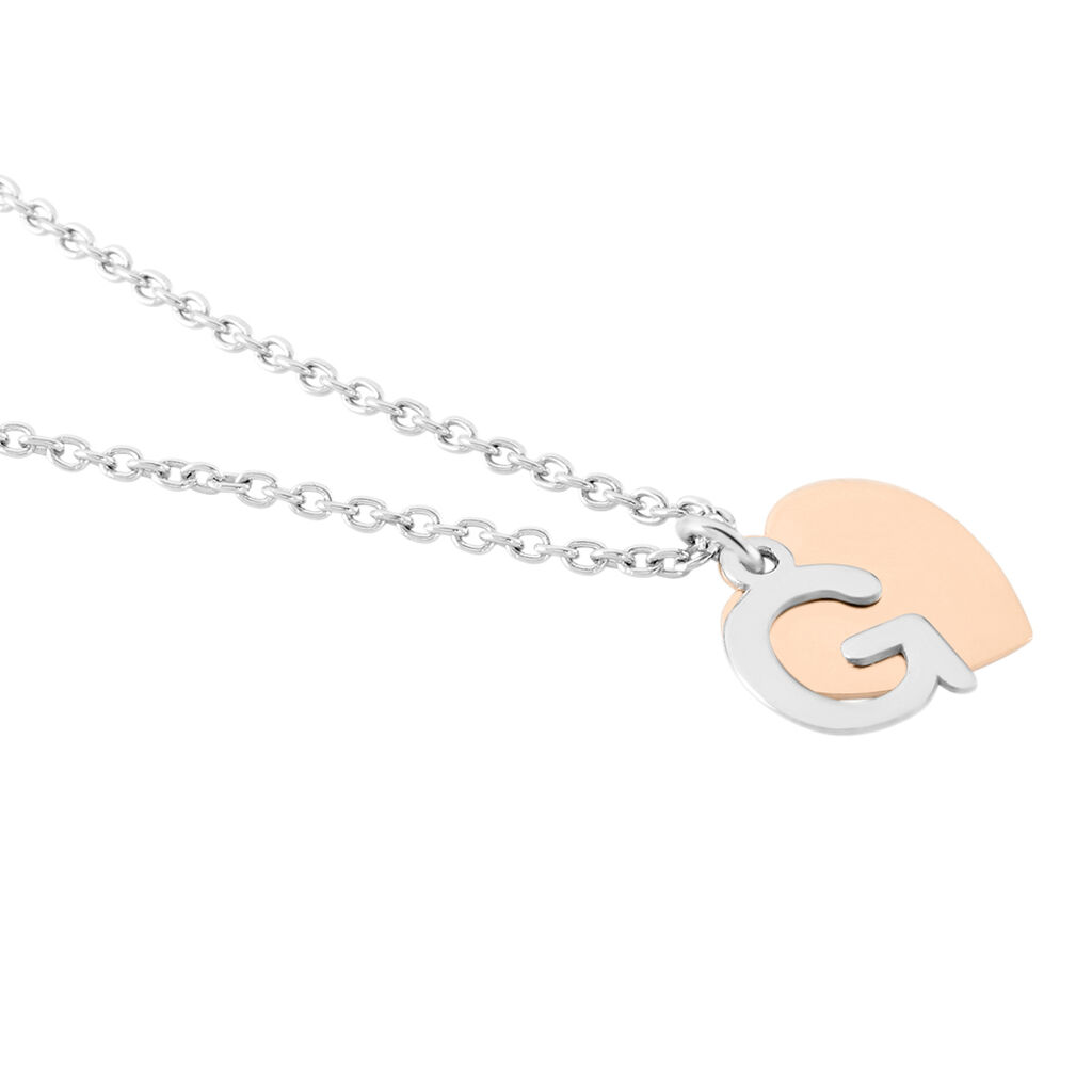 BERA Damen Collier Silber Bicolor 925 Herz