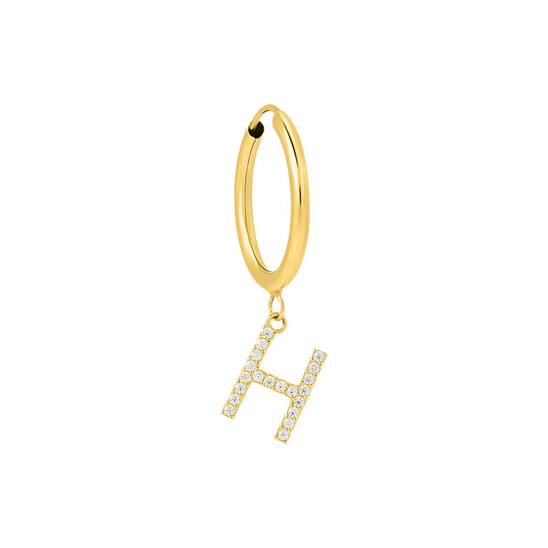 Mono Orecchino A Cerchio Toujours Oro Giallo Cubic Zirconia - Spannringe Damen | OROVIVO