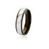 NOAH Herren Ring Edelstahl Bicolor Silber/Schwarz Römisch B 6 mm