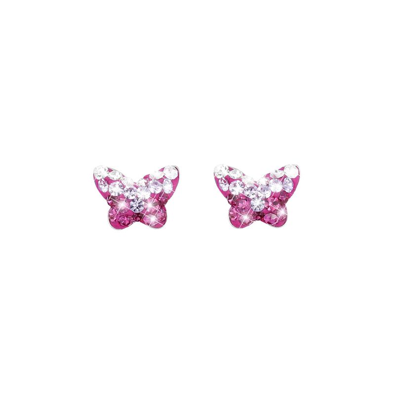 Orecchini Lobo Silver Baby Argento Rodiato Cristallo - Spannringe Kinder | OROVIVO