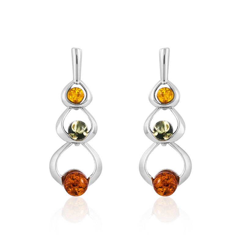 Boucles D'oreilles Argent Ambre - Spannringe Damen | OROVIVO