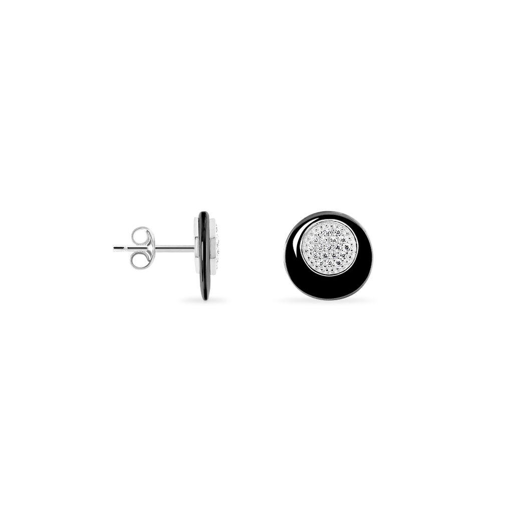 Boucles D'oreilles Pendantes Argent Céramique Et Oxyde De Zirconium - Spannringe Damen | OROVIVO