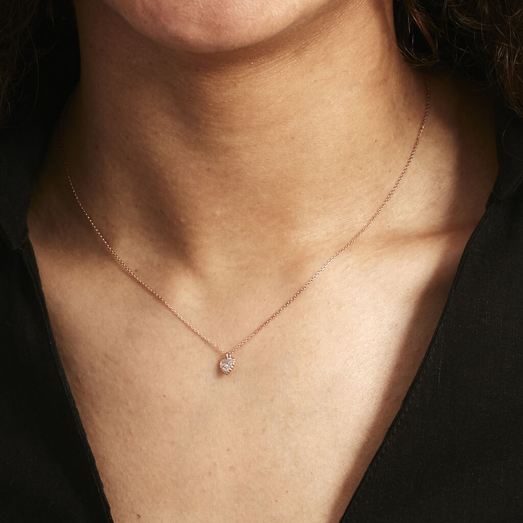 Collier Or Rose Kadidjatou Cœur Oxyde - Spannringe Damen | OROVIVO