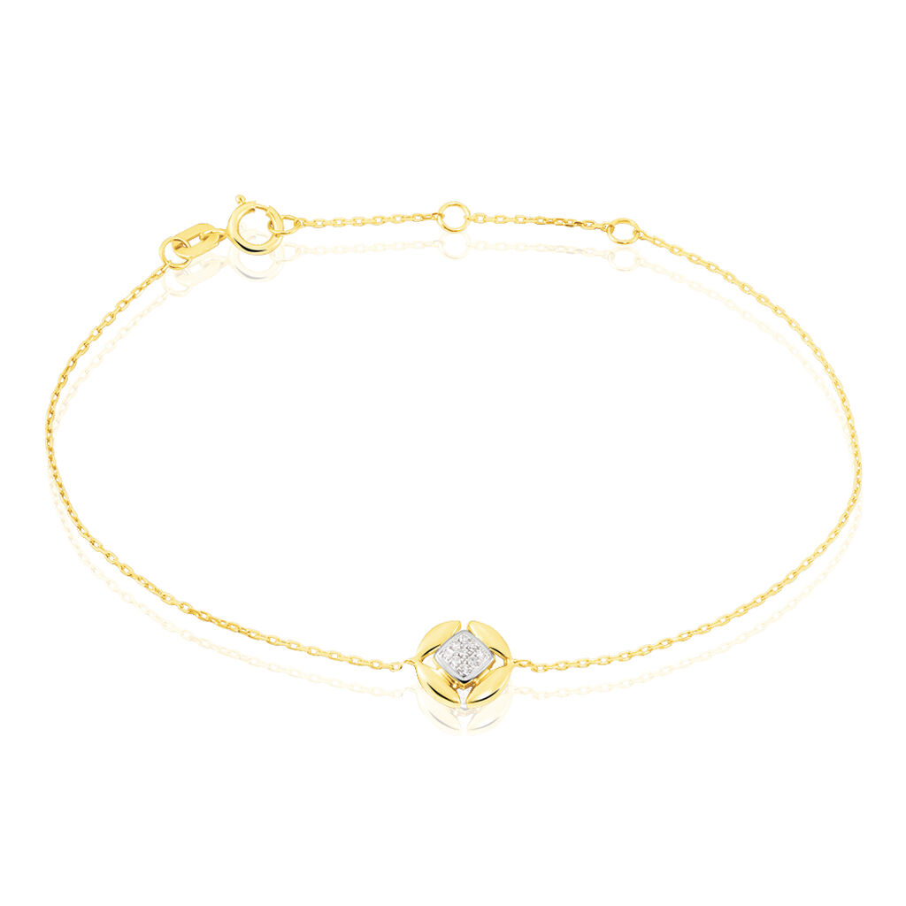 Bracelet Or Bicolore Xaverine Diamants - Spannringe Damen | OROVIVO