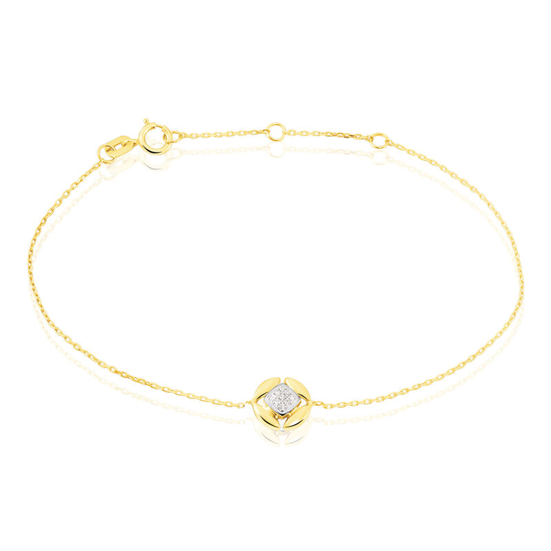 Bracelet Or Bicolore Xaverine Diamants - Spannringe Damen | OROVIVO