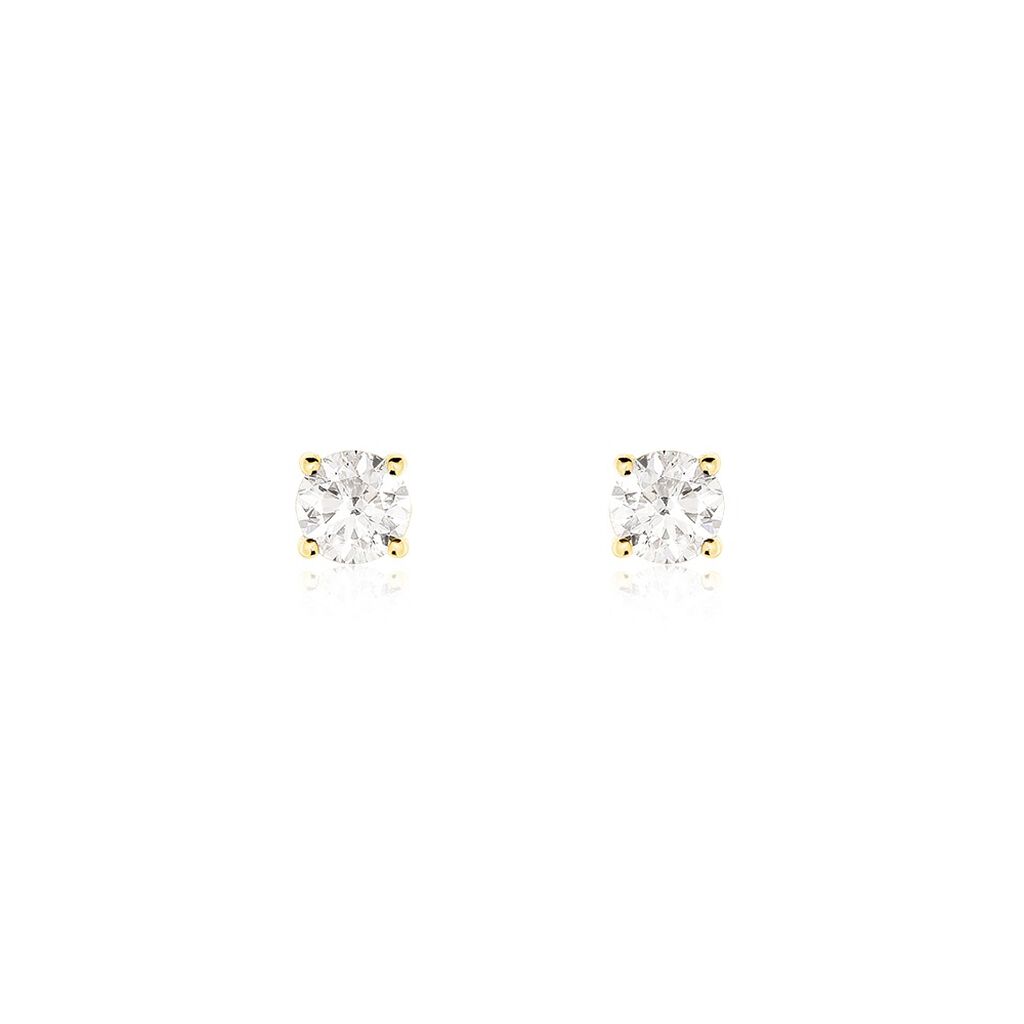 VICTORIA Damen Ohrstecker Gold 585 (14 Karat) Diamant Weiß 0,26 ct, Ohrstecker mit Stein