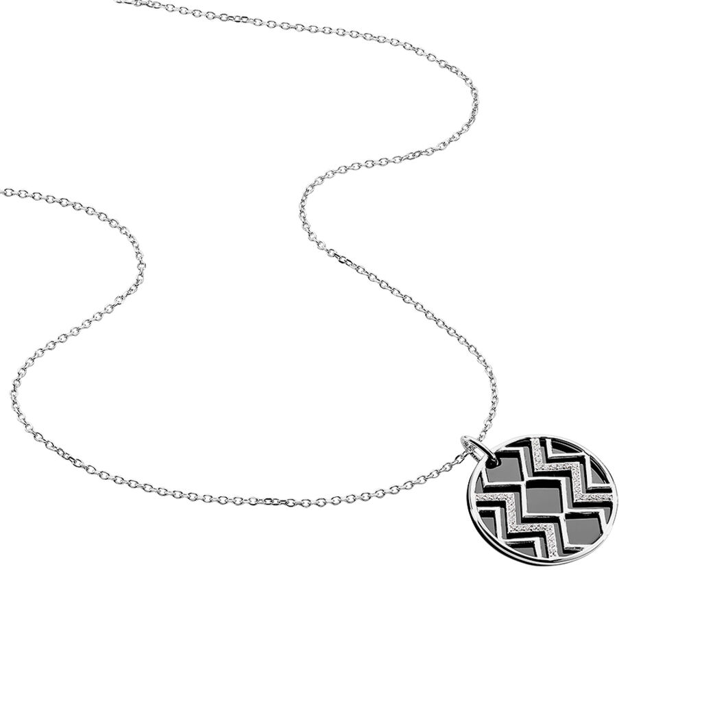 Collier Zophia Argent Blanc Céramique Et Oxyde De Zirconium - Spannringe Damen | OROVIVO