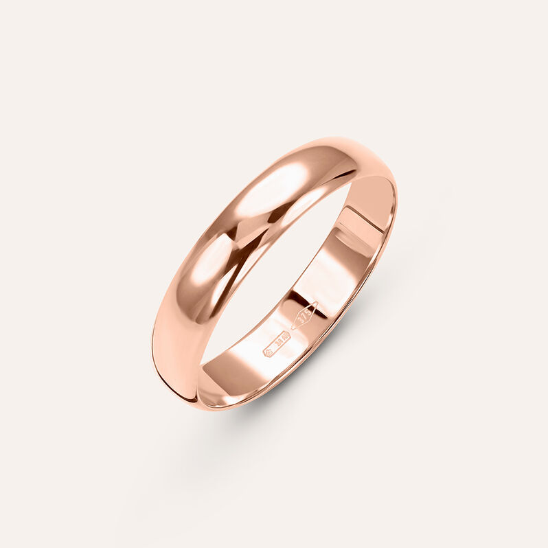 Fede Mantovana Leggera 4 mm Oro Rosa - Spannringe Unisex | OROVIVO
