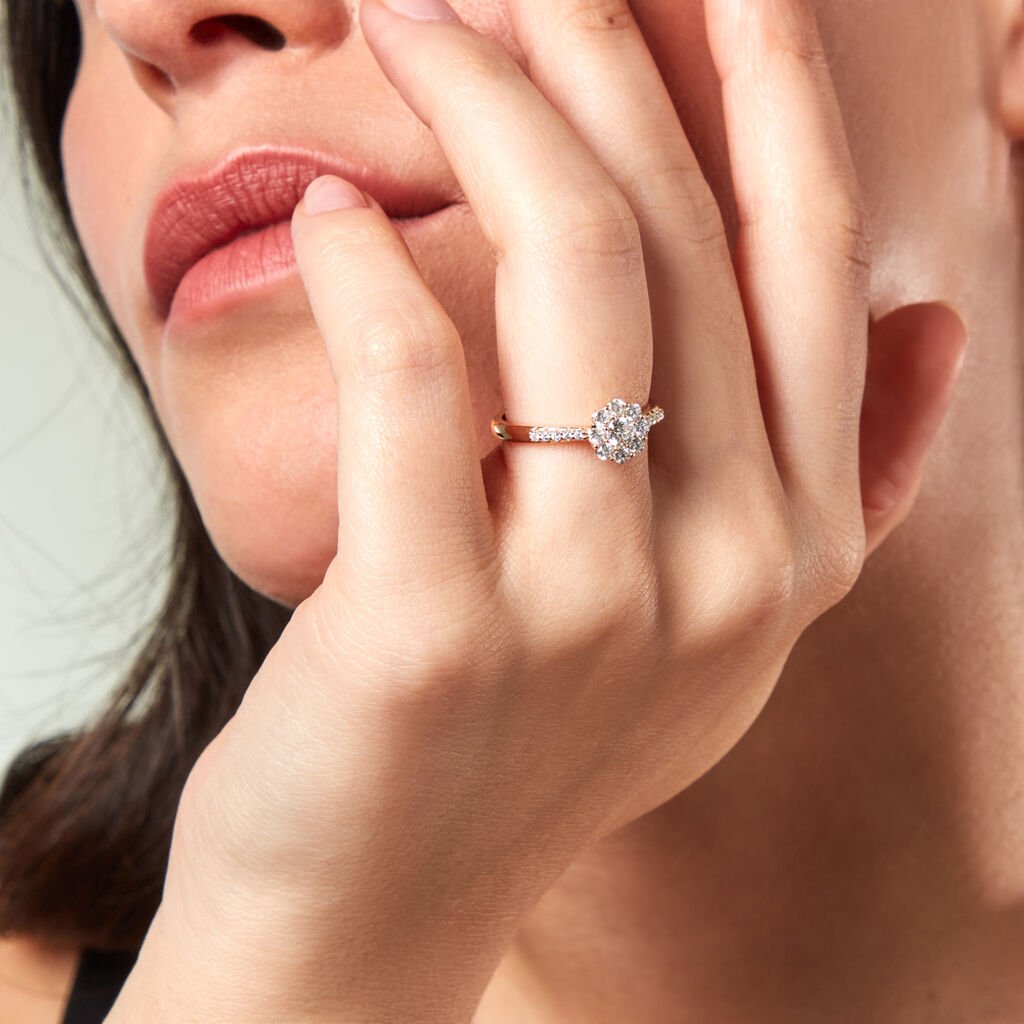 IRMA Damen Ring Gold 585 (14 Karat) Diamant Weiß 3,42 ct B 2 mm - Ringe mit Stein Damen | OROVIVO