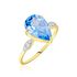 EVITTA Damen Ring Silber vergoldet 925 Andere Steine Blau 3,65 ct