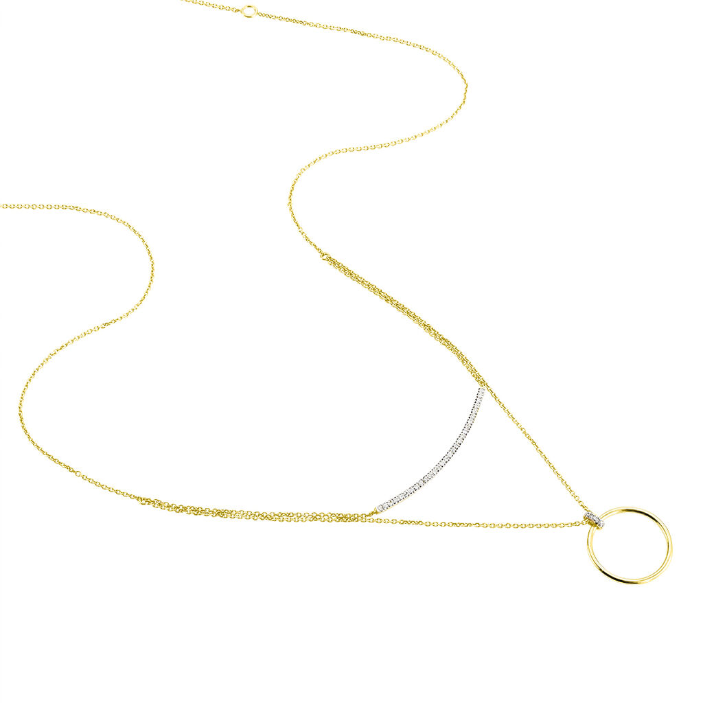 Collier Or Jaune Cercle - Spannringe Damen | OROVIVO