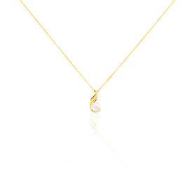Damen Halskette Gold 375 Zuchtperle Zirkonia - Ketten mit Anhänger Damen | OROVIVO