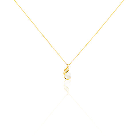 Damen Collier Gold 375 Zuchtperle Perlmutt Tropfen 44cm - Halsketten Damen | OROVIVO
