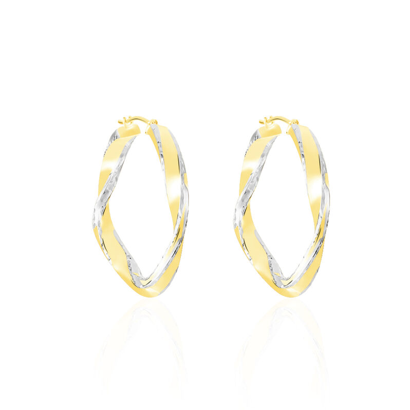 Damen Creolen Gold 375 Bicolor - Creolen Damen | OROVIVO