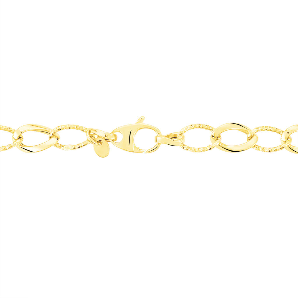 Collier Joice Maille Alternée Et Godronne Or Jaune - Spannringe Damen | OROVIVO