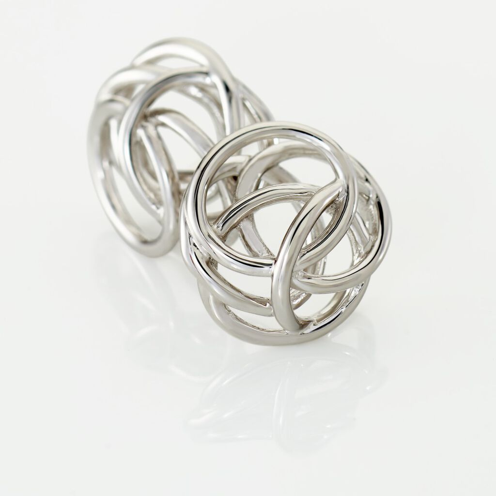 KNITY Damen Ohrstecker Silber Silber 925 Knoten