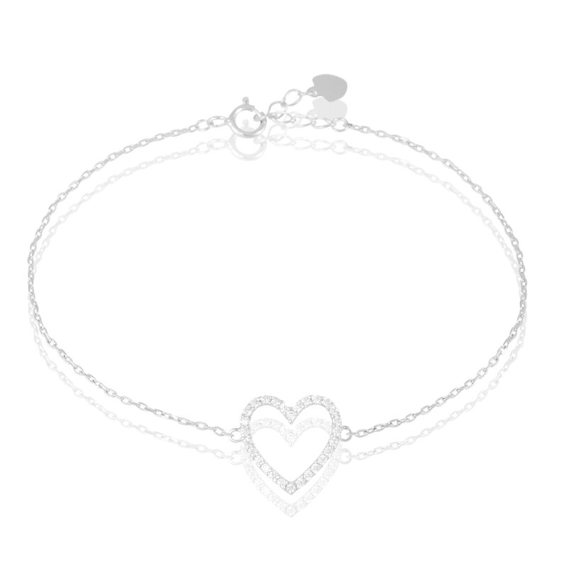 Bracelet Assya Or Blanc Oxyde De Zirconium - Spannringe Damen | OROVIVO