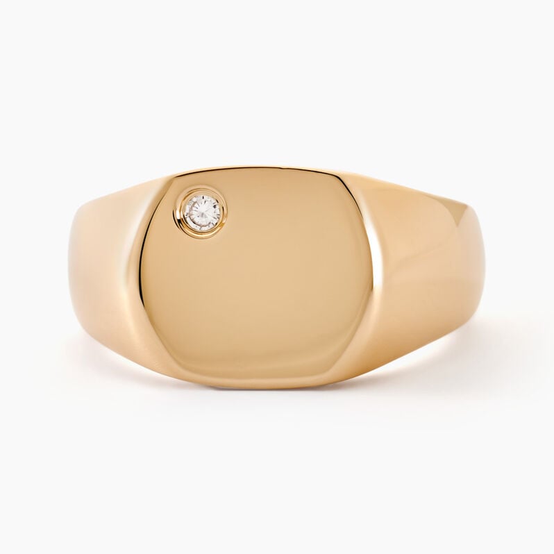 Chevalière Hide Plaqué Or Oxyde De Zirconium - Spannringe Herren | OROVIVO