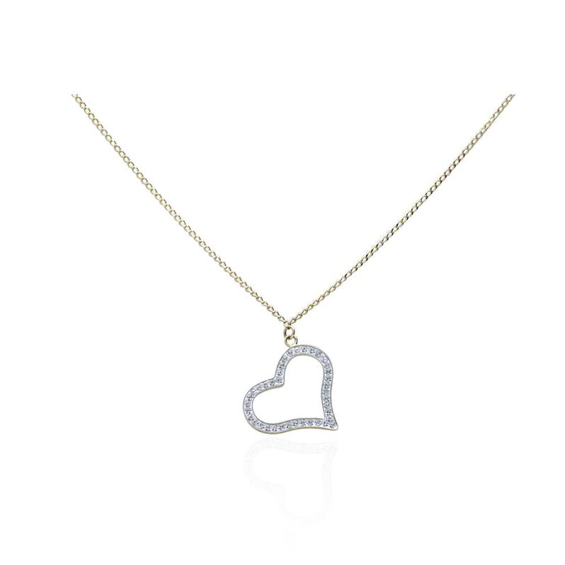 Collana in oro giallo Cuore strass - Spannringe Damen | OROVIVO