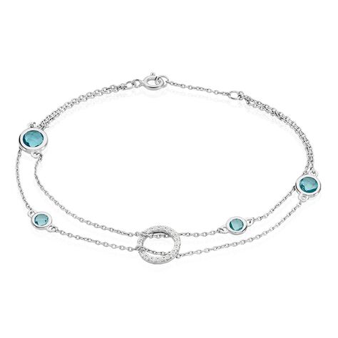 Damenarmband Silber 925 Glasstein rhodiniert - Armbänder mit Anhänger Damen | OROVIVO