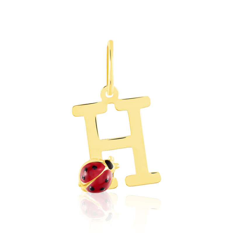 Pendentif Or Jaune Coccinelle Lettre H - Spannringe Kinder | OROVIVO