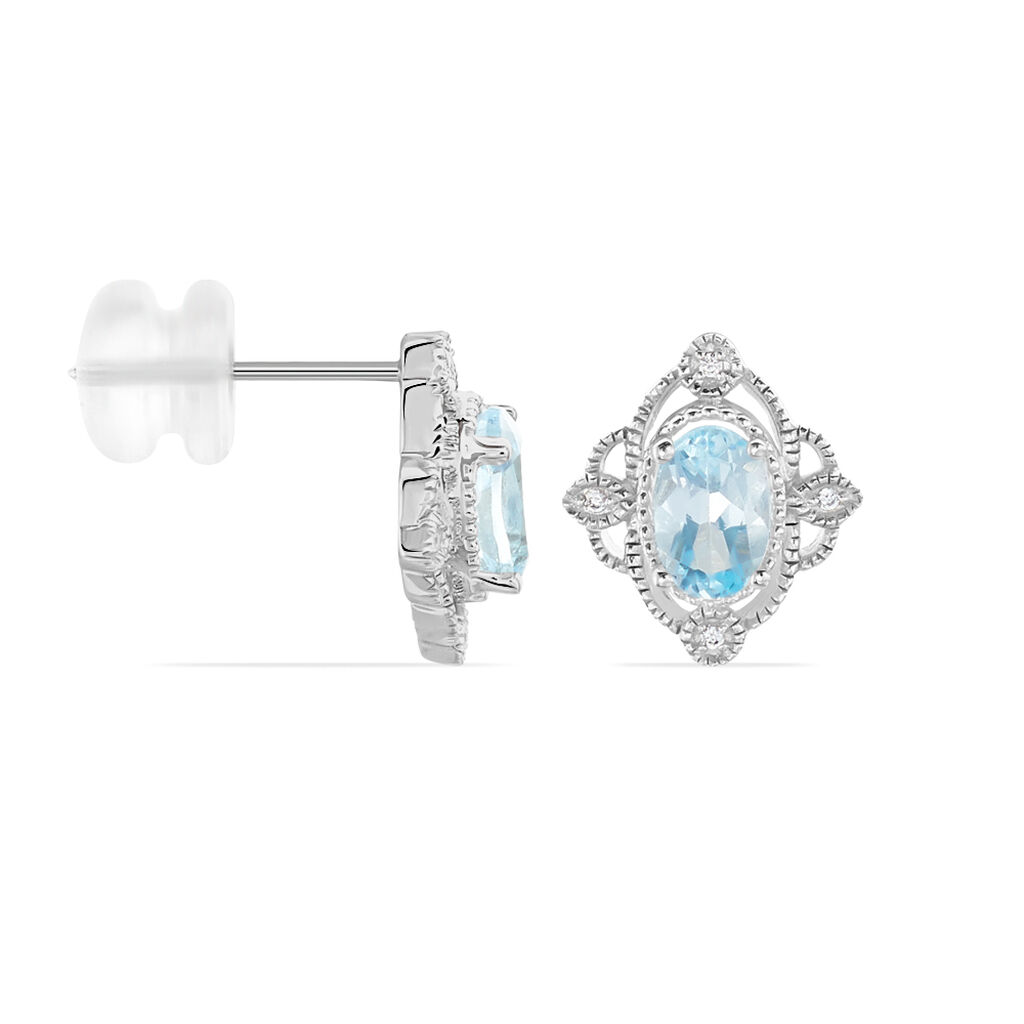 Boucles D'oreilles Or Weiss Amance Puces - Spannringe Damen | OROVIVO