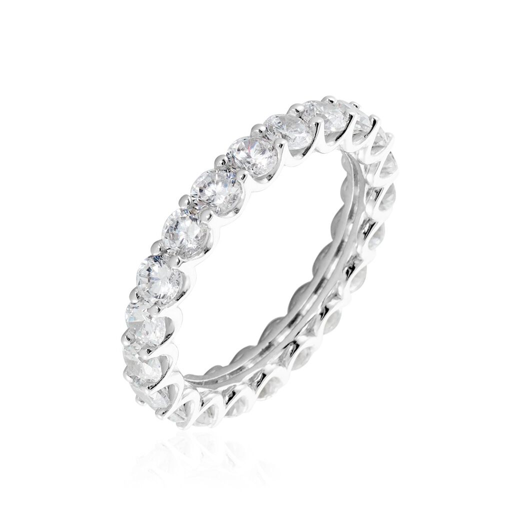 MYRIAM Damen Ring Silber 925 Zirkonia Wei&szlig; 3,87 ct B 3 mm