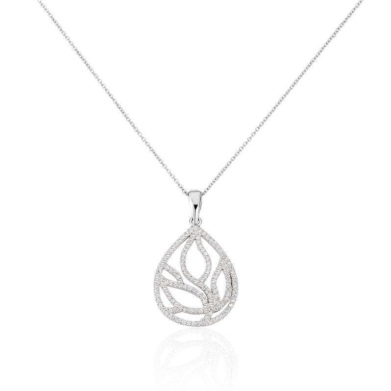 Collier Flora Argent Motif Vegetal - Spannringe Damen | OROVIVO