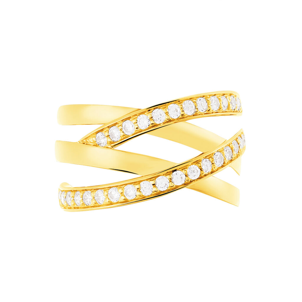 Damenring Gold 375 Zirkonia  - Ringe mit Stein Damen | OROVIVO