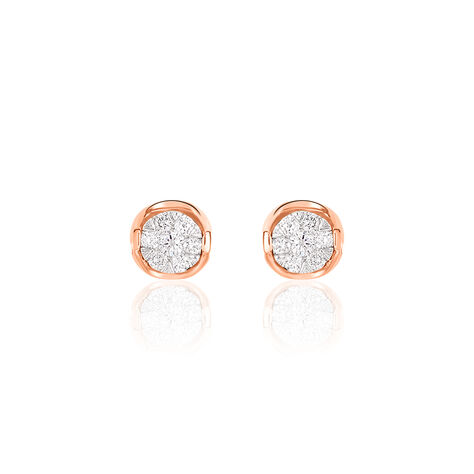 Damen Ohrstecker Roségold 750 Diamanten 0,35ct Shine - Ohrstecker Damen | OROVIVO