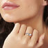 GINNA Damen Ring Silber Bicolor 925 Diamant Weiß 0,02 ct