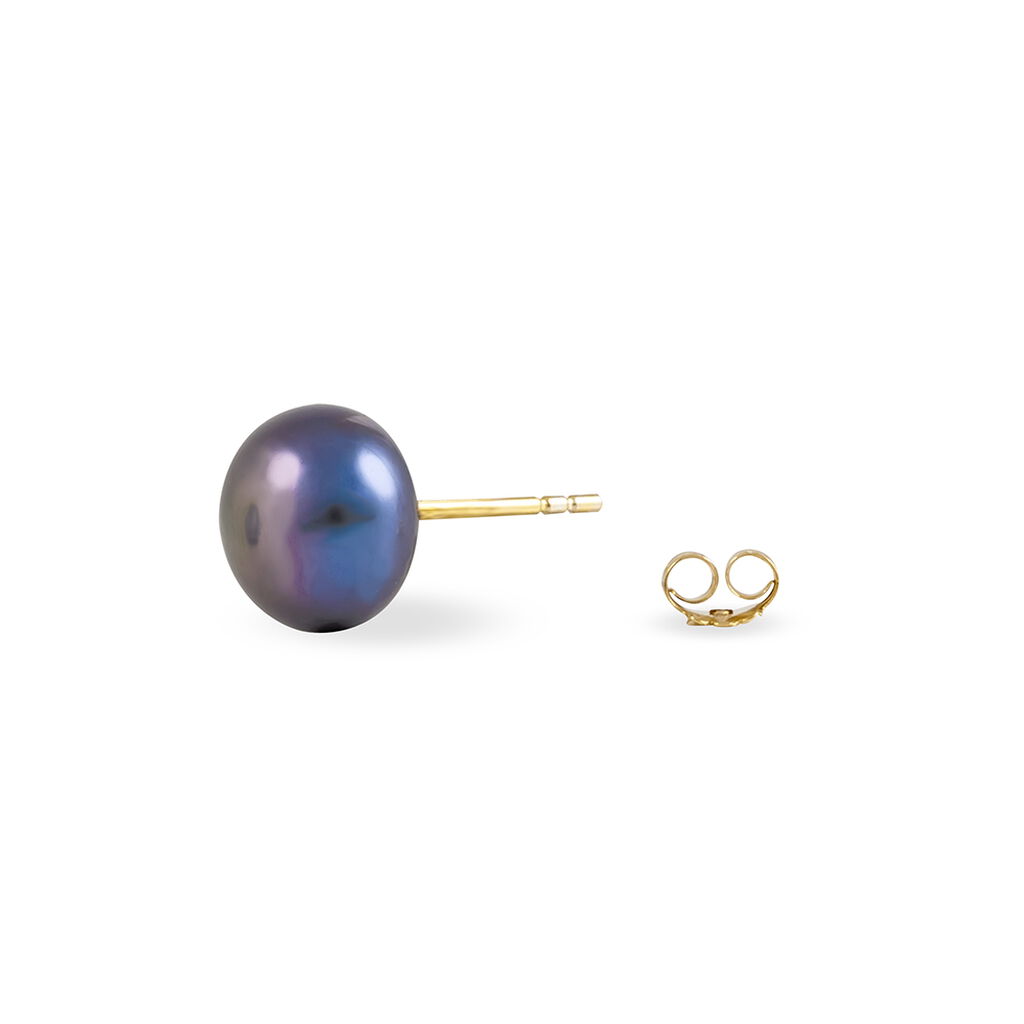 Boucles D'oreilles Puces Yannieae Or Jaune Perle De Culture - Spannringe Damen | OROVIVO