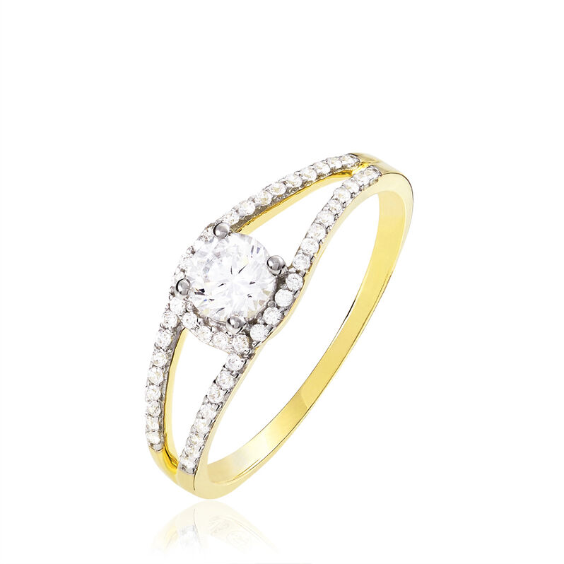 Bague Micky Or Jaune Oxyde De Zirconium - Spannringe Damen | OROVIVO