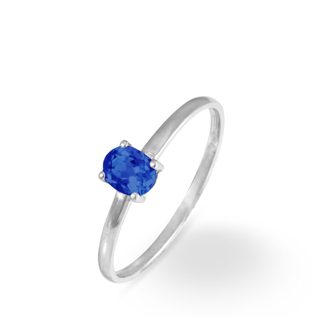 Bague Lily Or Blanc Saphir - Spannringe Damen | OROVIVO