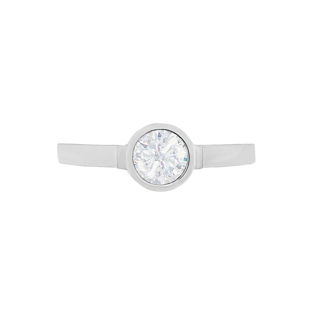 Damen Ring Silber 925 Zirkonia Wei&szlig; 1 ct