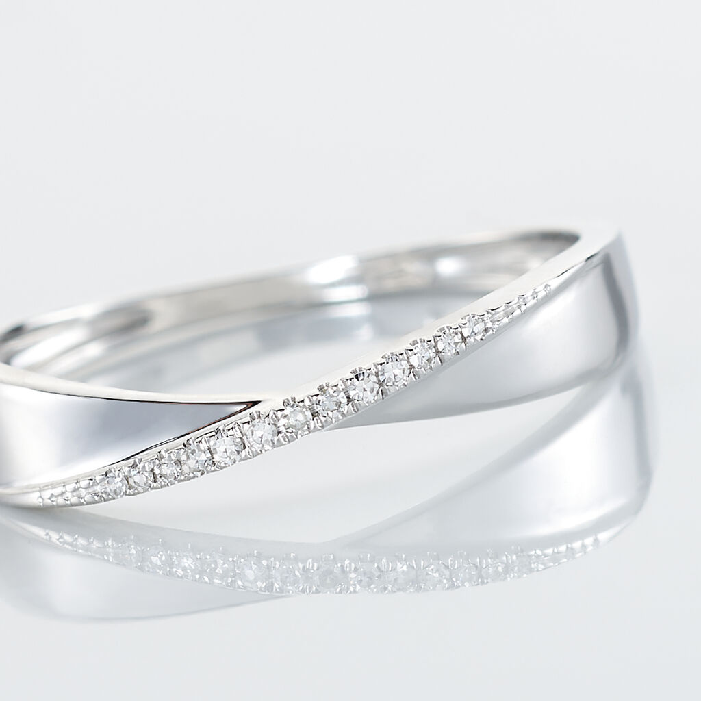 Bague Suzie Or Blanc Diamant - Spannringe Damen | OROVIVO