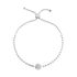 MAGNOLIA Damen Armband Silber 925 Zirkonia Wei&szlig; 0,28 ct Kreis
