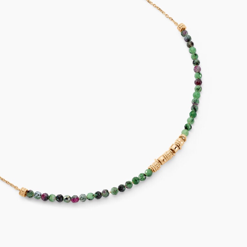 Collier Manua Plaqué Or Jaune Pierre D'imitation - Spannringe Damen | OROVIVO