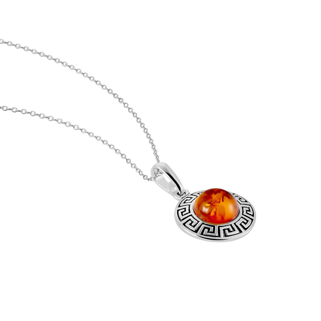Collier Argent Vielli Adar Ambre Cognac - Spannringe Damen | OROVIVO