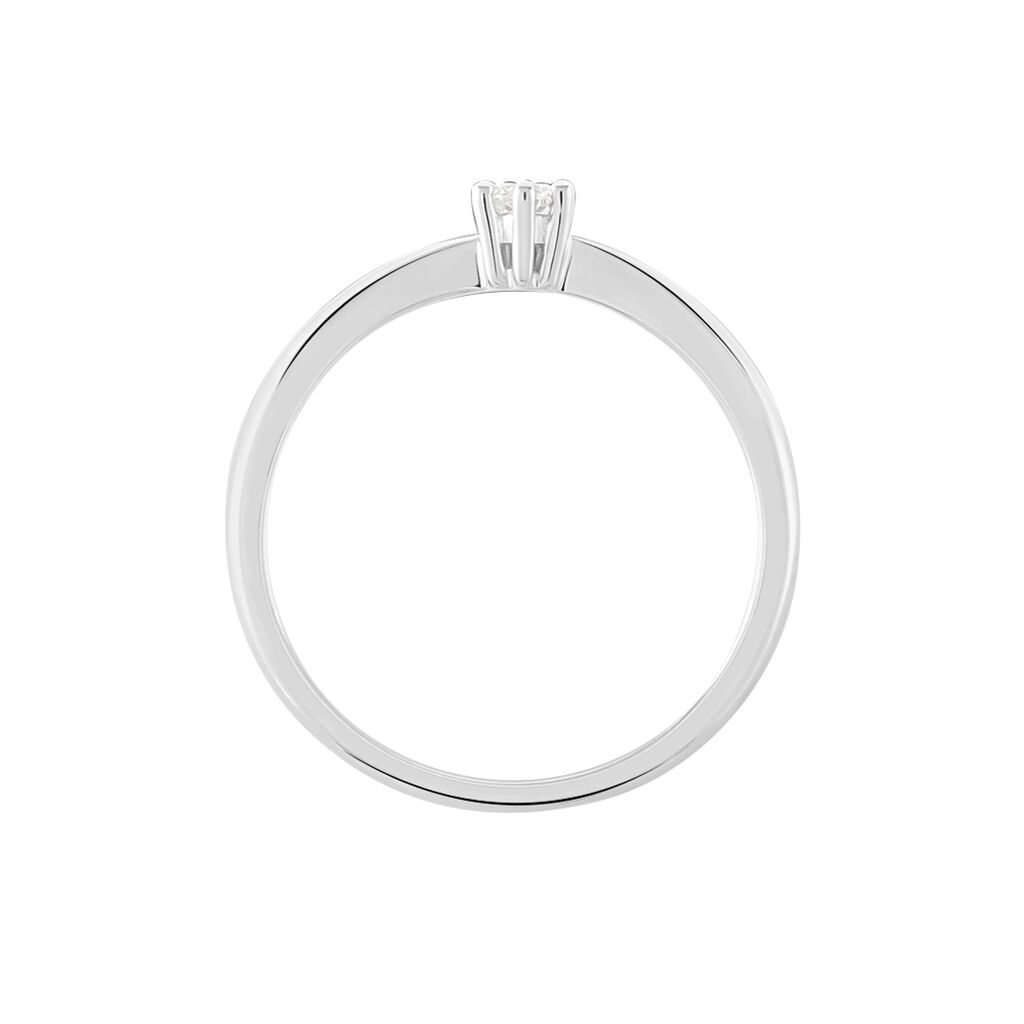 Damen Ring Weißgold 375 Diamant 0,1ct Rome  - Verlobungsringe Damen | OROVIVO