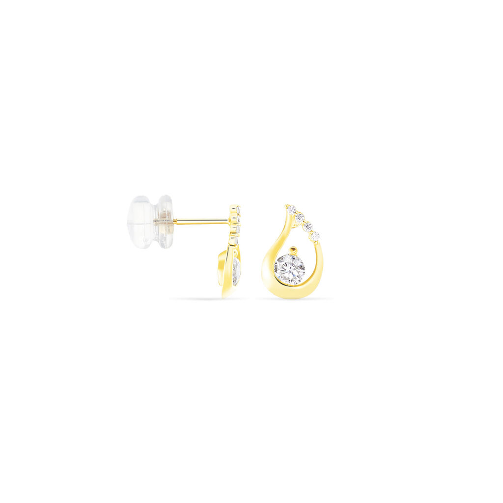 Damen Ohrstecker Gold 375 Zirkonia  - Ohrstecker Damen | OROVIVO