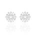 ELSA 4 Damen Ohrstecker Silber 925 Zirkonia Wei&szlig; 0,1 ct Schneeflocke