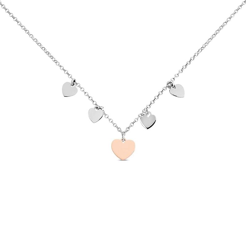 Collana Silver Collection Argento Bicolore Bianco / Rosa - Spannringe Damen | OROVIVO