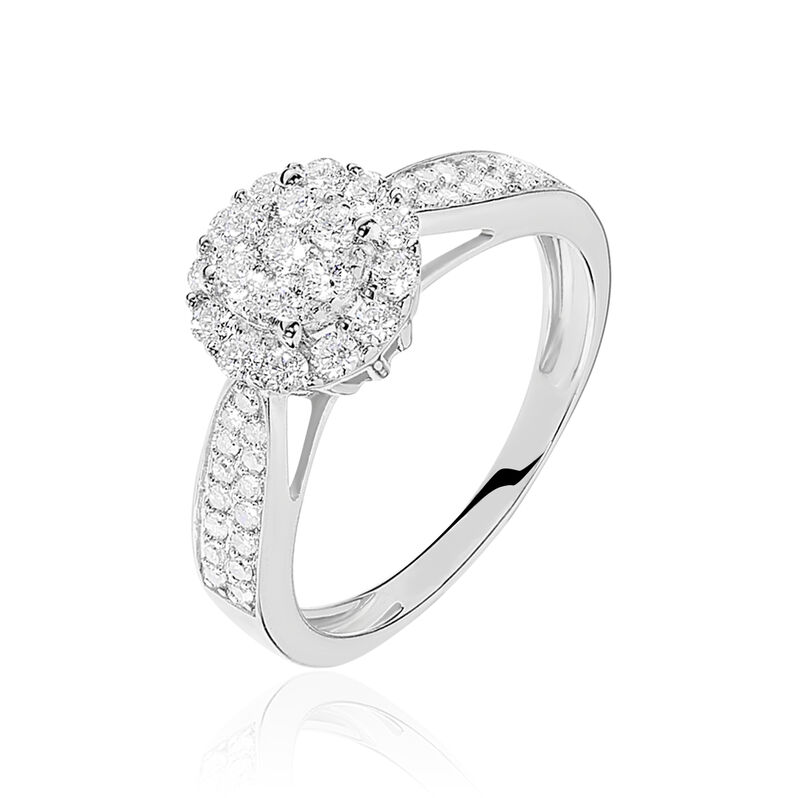 Anello Solitario Sophia Oro Bianco Diamante - Spannringe Damen | OROVIVO
