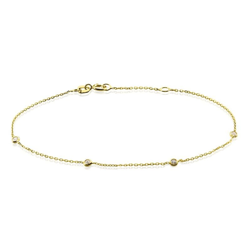 RENI Damen Armband Gold 375 (9 Karat) Zirkonia Wei&szlig; 0,26 ct - Armb&auml;nder Damen | OROVIVO